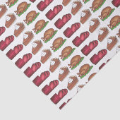 Papier Mousseline Dîner de Noël Thankgiving Pie de Noël Turquie (Détail)