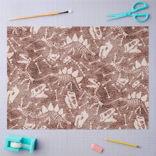 Papier Mousseline Dino Dig Dino os brun (Artisanat)
