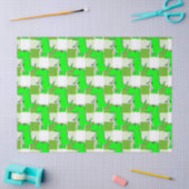 Papier Mousseline Dino Tartan vert et blanc Plaid Motif (Artisanat)