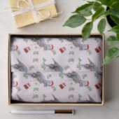Papier Mousseline Dinosaur Christmas Tissue Paper (Cadeau)