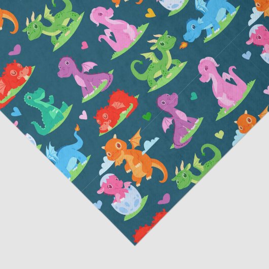 Papier Mousseline Dinosaure (Détail)