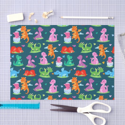 Papier Mousseline Dinosaure (Artisanat)