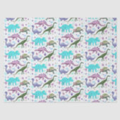 Papier Mousseline Dinosaure coloré Mania (Recto)