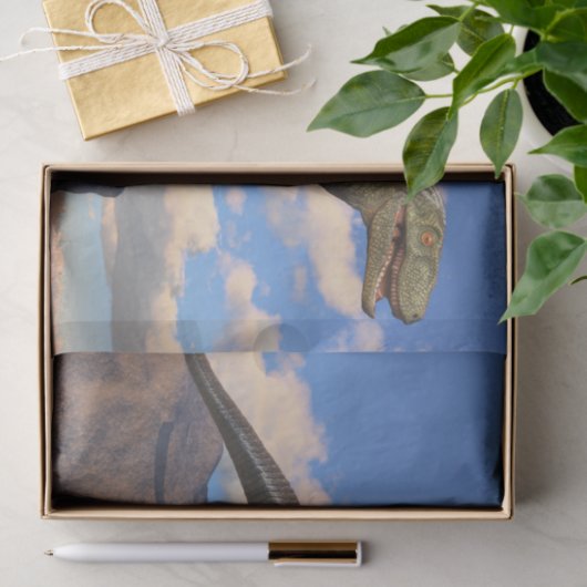 Papier Mousseline Dinosaure de Velocirapur (Cadeau)