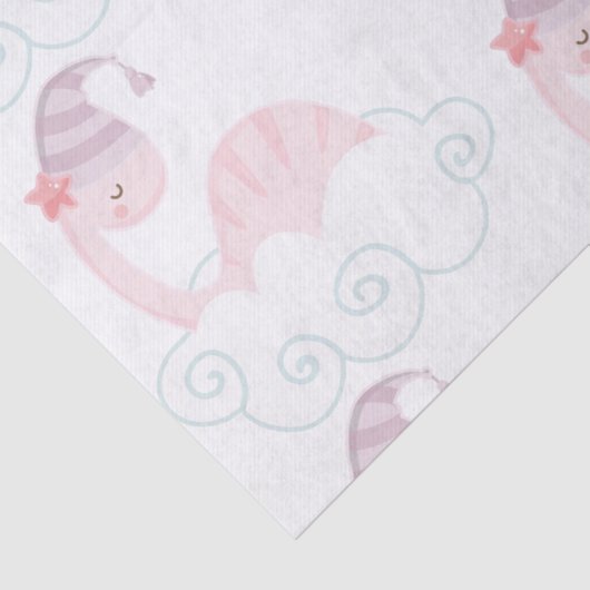 Papier Mousseline Dinosaure Rose (Détail)