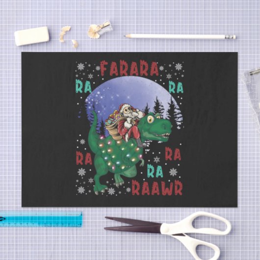 Papier Mousseline Dinosaure Santa Claus (Artisanat)