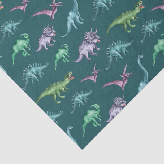 Papier Mousseline Dinosaures (Détail)