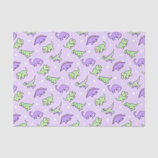 Papier Mousseline Dinosaures (Recto)