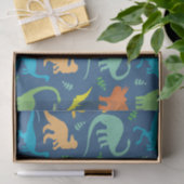 Papier Mousseline Dinosaures colorés (Cadeau)