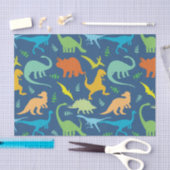 Papier Mousseline Dinosaures colorés (Artisanat)