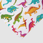 Papier Mousseline Dinosaures colorés (Détail)