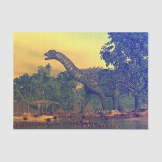 Papier Mousseline Dinosaures d'Ampelosaurus (Recto)