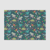 Papier Mousseline Dinosaures festifs Motif de Noël (Recto)