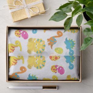 Papier Mousseline Dinosaures Mignons, Motif De Dinosaures, Baby Dino