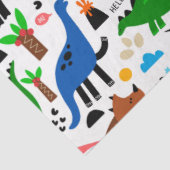 Papier Mousseline Dinosaures motif transparent  (Détail)