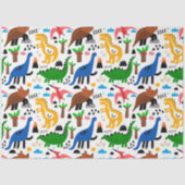 Papier Mousseline Dinosaures motif transparent  (Recto)