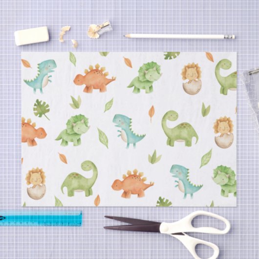 Papier Mousseline Dinosaures T-Rex Découpage sympathique (Artisanat)