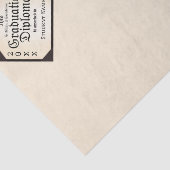 Papier Mousseline Diplôme Certificat d'obtention de diplôme (Détail)