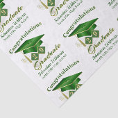 Papier Mousseline Diplôme d'or classique et vert personnalisé (Détail)