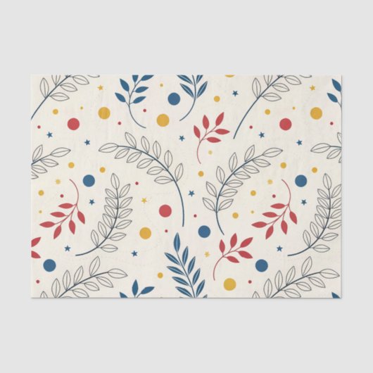Papier Mousseline Diseño floral (Recto)