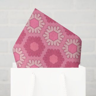 Papier Mousseline Dismal Pink Tissue Paper Y2K Floral Western Cowboy