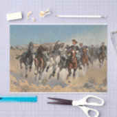 Papier Mousseline Dismounted the Fourth Troopers, Frederic Remington (Artisanat)