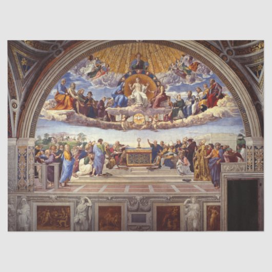 Papier Mousseline Disputation du Saint Sacrement par Raphael (Recto)