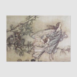 Papier Mousseline « Dispute des fées avec les oiseaux » par Arthur R