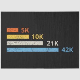 Papier Mousseline Distances de course II - 5K 10K 21K 42K Marathoner