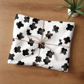Papier Mousseline Distressed Black Cross Tissue Paper