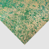 Papier Mousseline Distressed Gold Splatz sur la page Découpage verte (Détail)