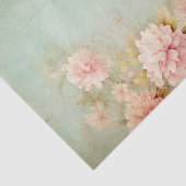 Papier Mousseline Distressed Pretty Pink Flowers on One Side (Détail)