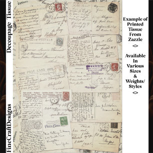 Papier Mousseline Dix cartes postales anciennes manuscrites ES1F déc