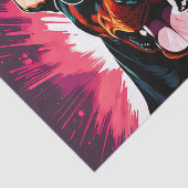 Papier Mousseline Doberman Pinscher Avec Lunettes De Soleil (Détail)