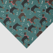 Papier Mousseline Dobermans rouges et noirs dans Scarves Motif d'hiv (Détail)