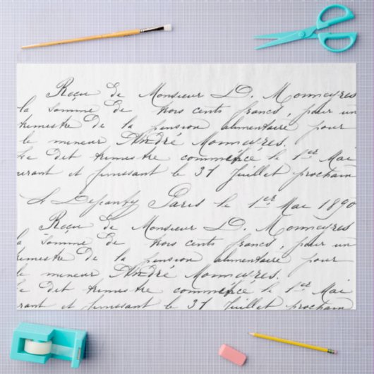 Papier Mousseline Document de découpage de script (Artisanat)