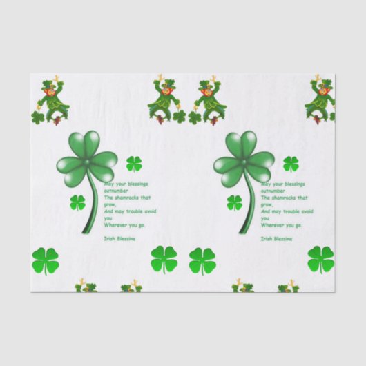 Papier Mousseline Document de fond de la Saint Patrick (Recto)
