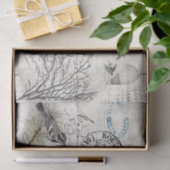 Papier Mousseline Document de fond sur les oiseaux et les branches V (Cadeau)