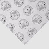 Papier Mousseline Dogo Argentino Peinture Mastiff Original Chien Art (Détail)