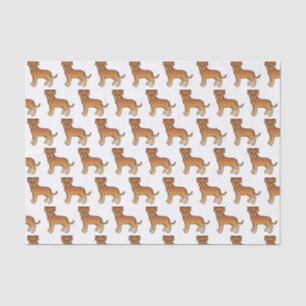 Papier Mousseline Dogue De Bordeaux Motif de Chien de Dessin Animé M