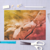 Papier Mousseline Dogwood Fleur Noir Blanc Vintage Découpage (Artisanat)