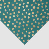 Papier Mousseline Doigts turquoise et Gold Foil (Détail)
