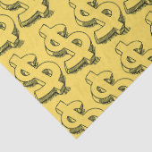 Papier Mousseline dollar or (Détail)