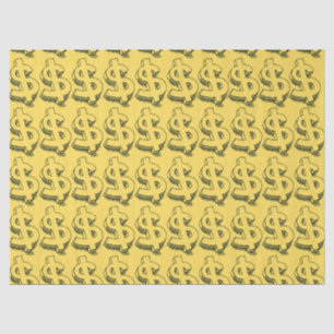 Papier Mousseline dollar or