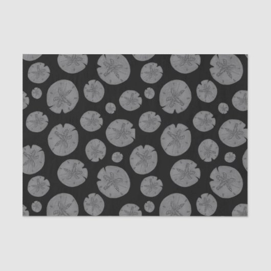 Papier Mousseline Dollars de sable gris pour Halloween noir (Recto)