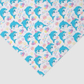 Papier Mousseline Dolphin Birthday Tissue Paper (Détail)