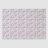 Papier Mousseline Dolphin Love Valentine's Tissue Paper in White (Recto)
