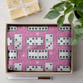 Papier Mousseline Domino Pieces Dominoes Parties scintillant de jeu  (Cadeau)