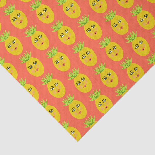 Papier Mousseline Don d'ananas sucré Whimsical (Détail)