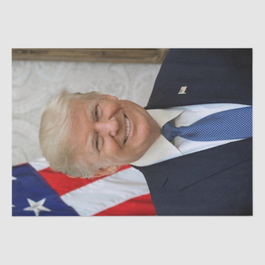 Papier Mousseline Donald Trump Président des États-Unis Maison Blanc (Recto)